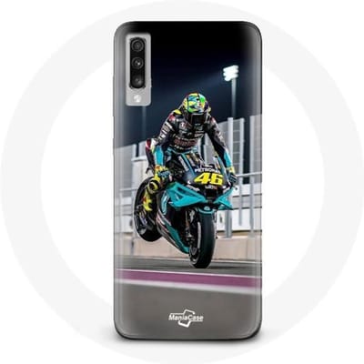 Coque - Valentino Rossi - Galaxy A70 - Souple - Gris - Pilote de vitesse motoGP