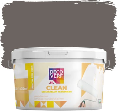 Decoverf clean muurverf ebbenhout, 2.5L
