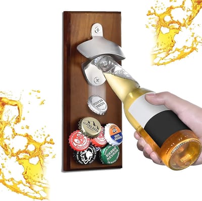 Magnetische Flesopener met Dopvanger voor Thuis en Buiten - Duurzaam en Handig Gereedschap voor Bierliefhebbers