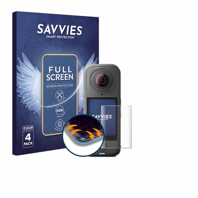 Savvies - Screenprotector voor Insta360 X4 Air - Folie Beschermfolie transparant volledig dekking 4 Stuks