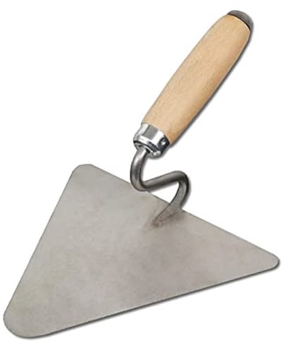 Driehoekige Metseltroffel 200 x 190 mm met S-hals en Roestvrij Stalen Blad