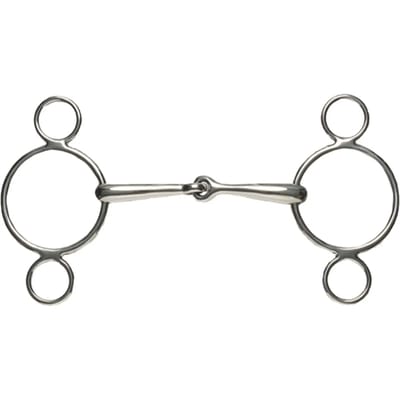 2-rings roestvrij stalen paardenbit Weatherbeeta Korsteel