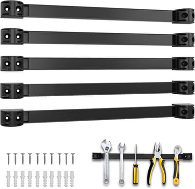 Roestvrijstalen Magnetische Meshouder van 40 cm voor Keuken, Garage en Werkplaats met Zelfklevende Tape
