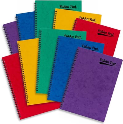 Zijdraadgebonden A4 Notebooks - 10 stuks met Gelinieerd Papier en Elastische Sluiting