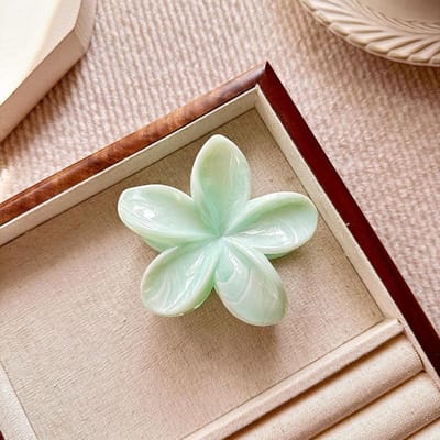 1 Stuks Mode Kleurrijke Bloem Haar Klauw Clip Haai Paardenstaart Clip Temperament Haarspeld Half Vast Haar Clip Haaraccessoires