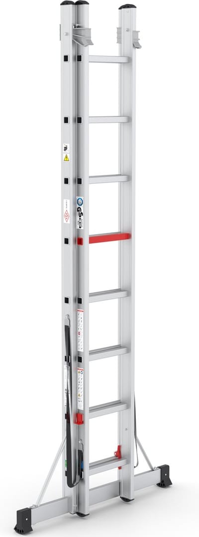 Professionele Ladder | 2-delig | 2x8 Sporten | reformladder | ladder | trapladder | schuifladder