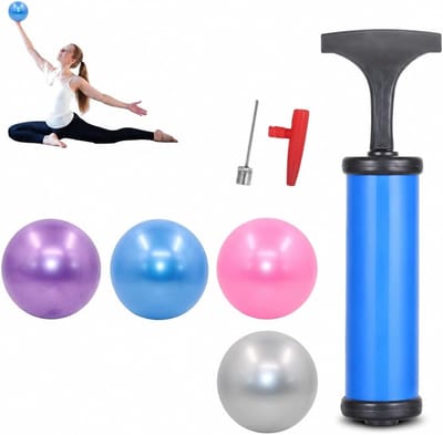 Set van 4 Pilatesballen - Fitnessballen voor Yoga en Gymnastiek, 25 cm, Ideaal voor Thuistraining en Balans oefeningen
