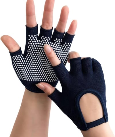 Fitness Handschoenen - Gewichthefhandschoenen Workout Handschoenen - Kracht Training - Siliconen Antislip Grip - 1 Paar - Zwart