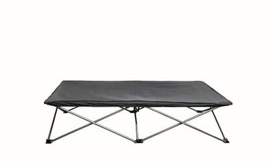 Draagbaar extra lang kinderbed voor reizen en logeerpartijtjes, inclusief hoeslaken, grijs 54x28x12 inch