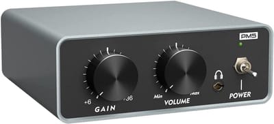 Phono Voorversterker Vinyl Platenspeler MM Cartridge Stereo met Hoofdtelefoonuitgang en Volumeregeling