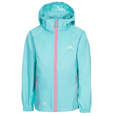 Trespass kinderregenjas Qikpac X - Unisex kinderjas die je kunt opvouwen Tp75 Aquamarine