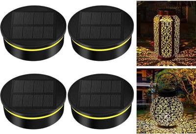 4x Vervangende Zonnepanelen voor Buitenlampen en Lantaarns - Universele Opzetstukken