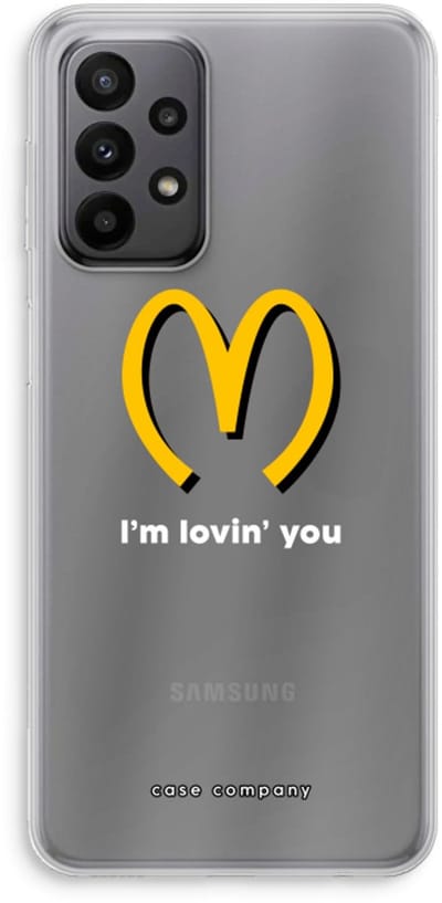 Case Company® - Hoesje geschikt voor Samsung Galaxy A23 hoesje - I'm lovin' you - Soft Cover Telefoonhoesje - Bescherming aan alle Kanten en Schermrand