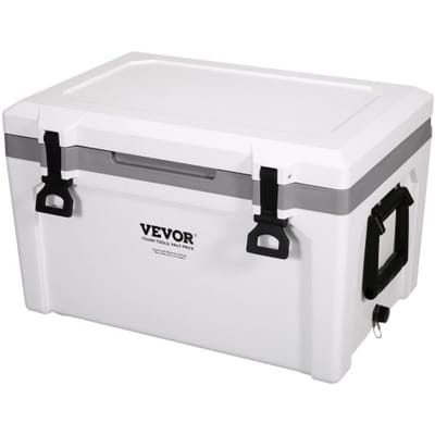 VEVOR Passieve Koelbox Ijsbox 57,26 L, Geïsoleerde Koelbox Camping Thermische Box 45-50 Blikjes, Camping Box Koelkast met Één Mand, Isolatiekoelbox Draagbaar, Ijskistkoeler Multifunctioneel