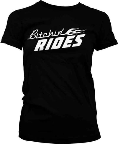 Bitchin' Rides Dames Tshirt -S- Logo Zwart