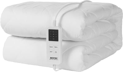 Elektrische deken - Verwarmde deken - Warm slapen - Dubbele zone controle - 195 x 165 cm - Wit