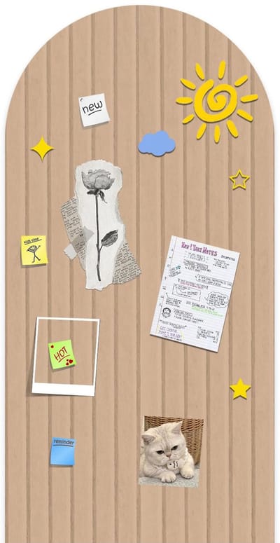 Groot vilten prikbord - 120 x 60 cm - Decoratief vilten mededelingenbord - Modern kurkbord voor foto's en notities - Zelfklevende vilten panelen voor kantoren, scholen en kinderkamers