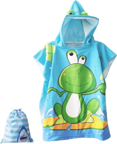 Zachte en Absorberende Poncho Handdoek met Capuchon voor Thuis, Strand en Zwembadgebruik