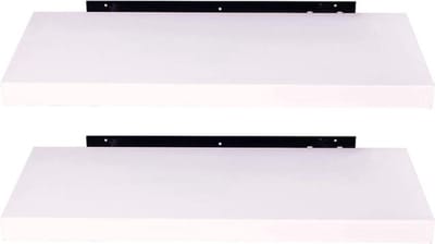 Wandplank - Wit - Zwevend - 25cm - Hout MDF - Set van 2