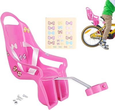 Poppenfietszitje - Zadel voor poppen - Poppen meenemen - Inclusief stickers - Zie beschrijving - Roze