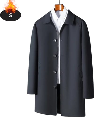 Livano Mantel Heren - Tussenmantel - Jas - Mantelpakje - Trenchcoat - Overjas - Overcoat - Winter - Blauw - S