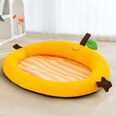 Zomer Schattig Fruit Rugleuning Nest Kleine Honden en Katten Koel Ademend Nestkussen Verhoogd Nekkussen Huisdierbenodigdheden M  55*40cm