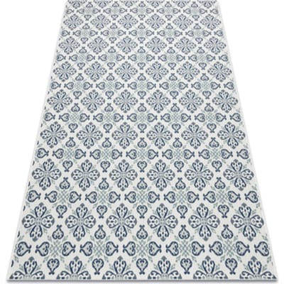 Kleden Rugsx Sisal tapijt SISAL COLOR 19246/969 Bloemen wit/bl 120x170 cm