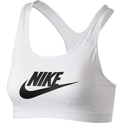 Nike Dames Swoosh Logo Trainings Sportbeha Wit 899371-100 M beige