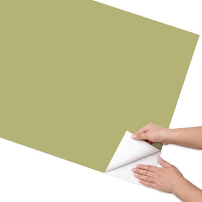 Coloray Meubel Wrap Folie - Geel Meubelfolie - 75x150 cm - Decoratiefolie Zelfklevend Groene vintage - Meubelfolie Zelfklevend - Minimalist Meubelfolie - Wrapfolie Keuken - Wanddecoratie - Achtergronden en patronen