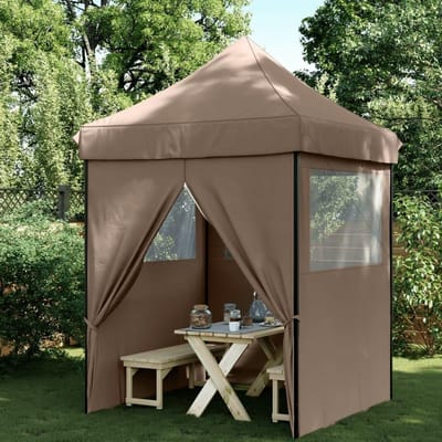 Opvouwbare Partytent - Pop-up Paviljoen - Outdoor Evenementen - Waterdicht UV-bestendig - 200 x 200 cm - Bruin