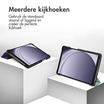 imoshion Design Trifold Bookcase voor de Samsung Galaxy Tab A11 / A9 8.7 inch - Space
