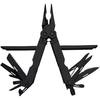 SOG Knives PowerLock Black EOD Clampack Zakmes - Zwart
