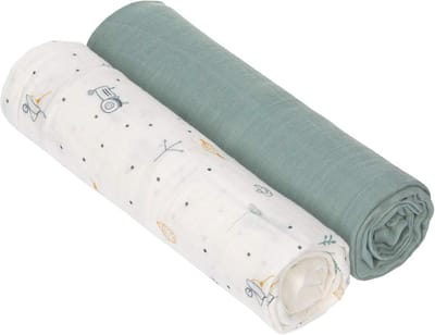 Baby Inbakerdeken en Spuugdoek Set - 2-delige Katoenen Stofdoeken in Verschillende Kleuren