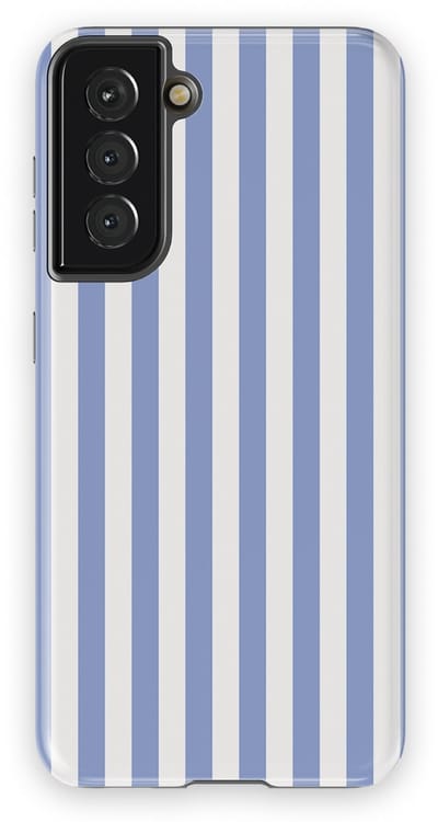 DripCase Gestreept Hoesje Samsung Galaxy S21 | Backcover met Mag | Stripes Motief | Trendy Case Samsung Galaxy S21 met Strepen Ocean Lane