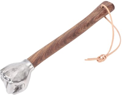Dailygoods- Handhamer Roestvrijstalen Kop - Houten Handvat - Antislip Grip - Veelzijdig Gereedschap - Duurzaam Ontwerp - Geschikt voor Bouw en Tuinieren - Hamer