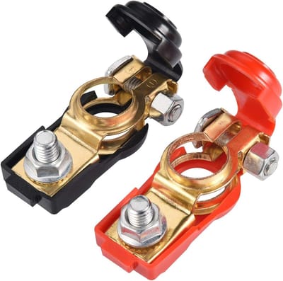 Batterijklemmen connector, 2 paar accuklemmen, 12 V accu-terminal, 24 V/48 V, batterijklem voor auto's, vrachtwagens, boten, mobiele huizen
