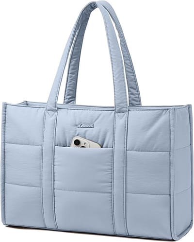 Blauwe Dames Handtas – Stijlvolle Grote Werktas & Laptop Handtas geschikt voor 15,6 inch Laptop – Perfect voor Universiteit, Zaken of School