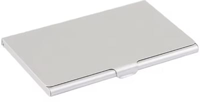 Finnacle - Aluminium Visitekaartjes-Houder Pasjeshouder Business Kaart Houder Doosje Zilver Map