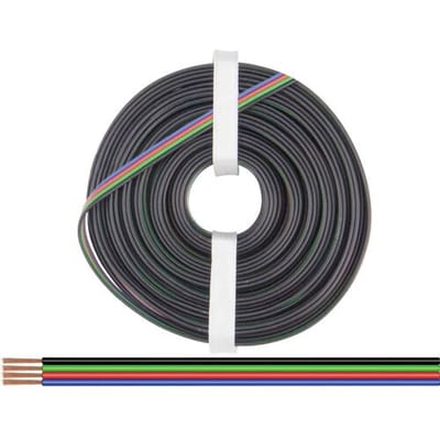 Donau Elektronik 450-010 Draad 4 x 0.50 mm² Zwart, Groen, Rood, Blauw 10 m