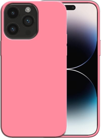 Smartphonica Siliconen hoesje voor iPhone 14 Pro Max case met zachte binnenkant - Roze geschikt voor iPhone 14 Pro Max