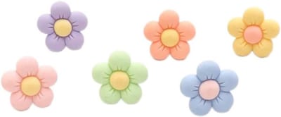 Allecto Plus - Bloemen-autoclips 6 stuks voor auto - Madeliefje auto-luchtverfrisser - Bloemen-ontluchtingsclip - Auto-interieur-accessoires voor voertuig.
