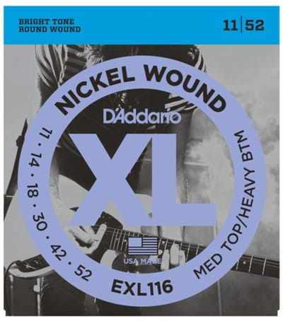 D'Addario EXL116 Snaren voor Elektrische Gitaar (11-52) Medium Top / Heavy Bottom