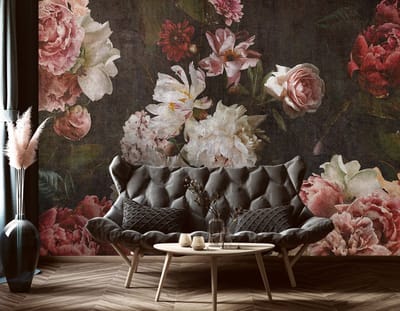 Fotobehang - Pioenrozen - Rozen - Bloemen - Pioenrozenbehang - Vliesbehang - 312 x 219 cm