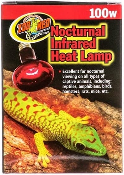 Zoomed terrarium verlichting Nocturnal red infrared heat lamp 100 w.