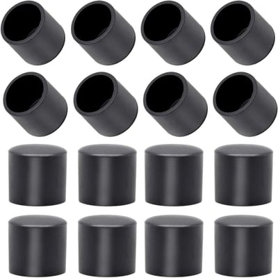 Stoelpootdoppen - Meubeldoppen Vloerbeschermers - Meubels Beschermen - Anti-slip Rubber PVC - 1/2 Inch - Zwart