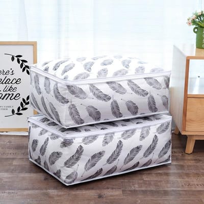 Sac de rangement de bagages imprimé transparent portable multifonctionnel 1Pc