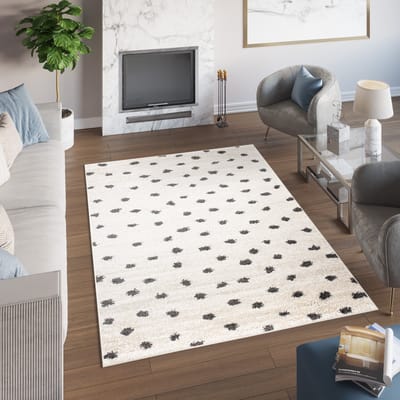 Tapiso Delhi Vloerkleed Modern Woonkamer Hoogpolig Tapijt Maat- 60x100