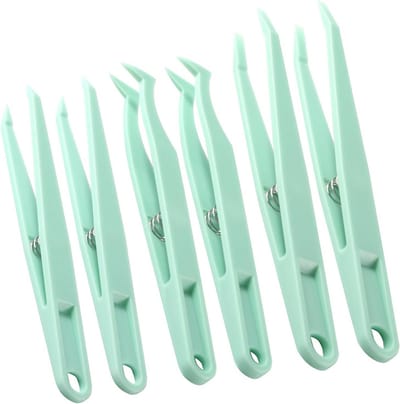 Solidchoice - 6 Stuks Antistatische Plastic Pincetten Set