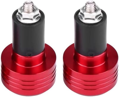 22mm Universele Aluminium Motorfiets Handvat Eindgewichten Balans Stoppers in Rood, Zwart en Zilver voor Verbeterde Grip en Stijl