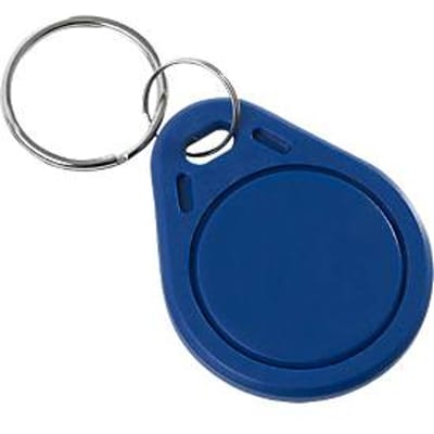 RFID-sleutelhanger, voor RFID-vergrendelingssystemen, Mifare Ultralight (13,56 MHz), blauw, 5 st.